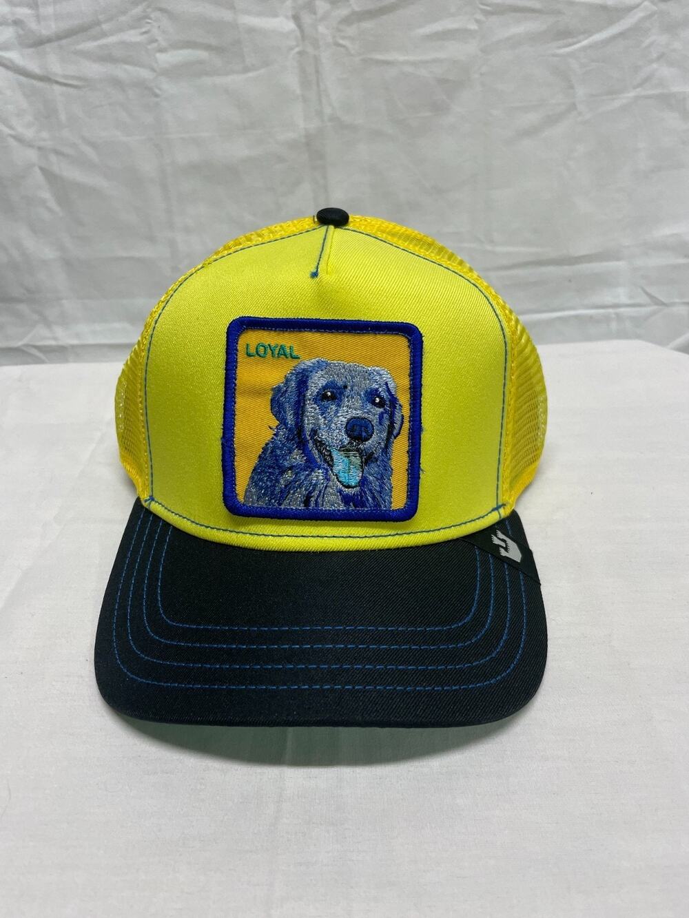 Goorin Bros. Yellow Golden Retriever LOYAL Embroidered Trucker Snapback Hat NWT